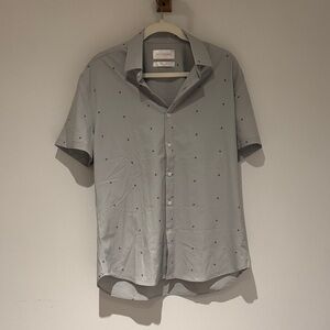 All Citizens Light Gray Short Sleeve Shirt with cherries